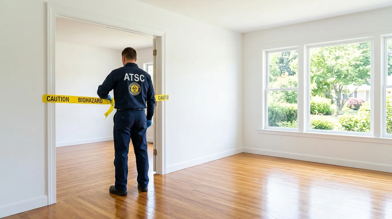 Certified biohazard cleanup crew performing Trauma Scene Cleanup in Hatboro